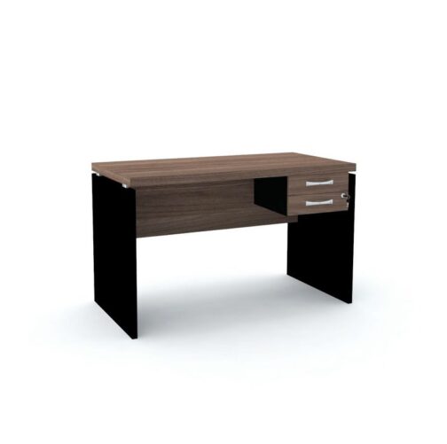 Mesa pé painel 2 Gavetas Home Office